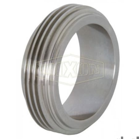 Dixon SMS Welding Male, Fitting/Connector Type: Male, DN25 Nominal Size, 3/4 in Thickness, 316 SS, 1.57 in 15A-R100SMS
